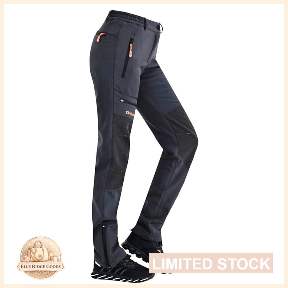 Insulated Waterproof Snow Pants Winter Hiking Softshell Outdoor Ski Wear